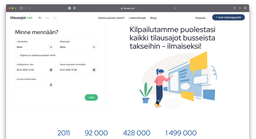 Kuvakaappaus - Tilausajot.net